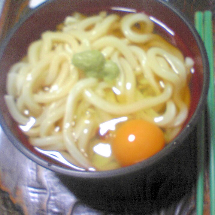 鍋なしで簡単に冷凍うどん　ビニール袋を使います